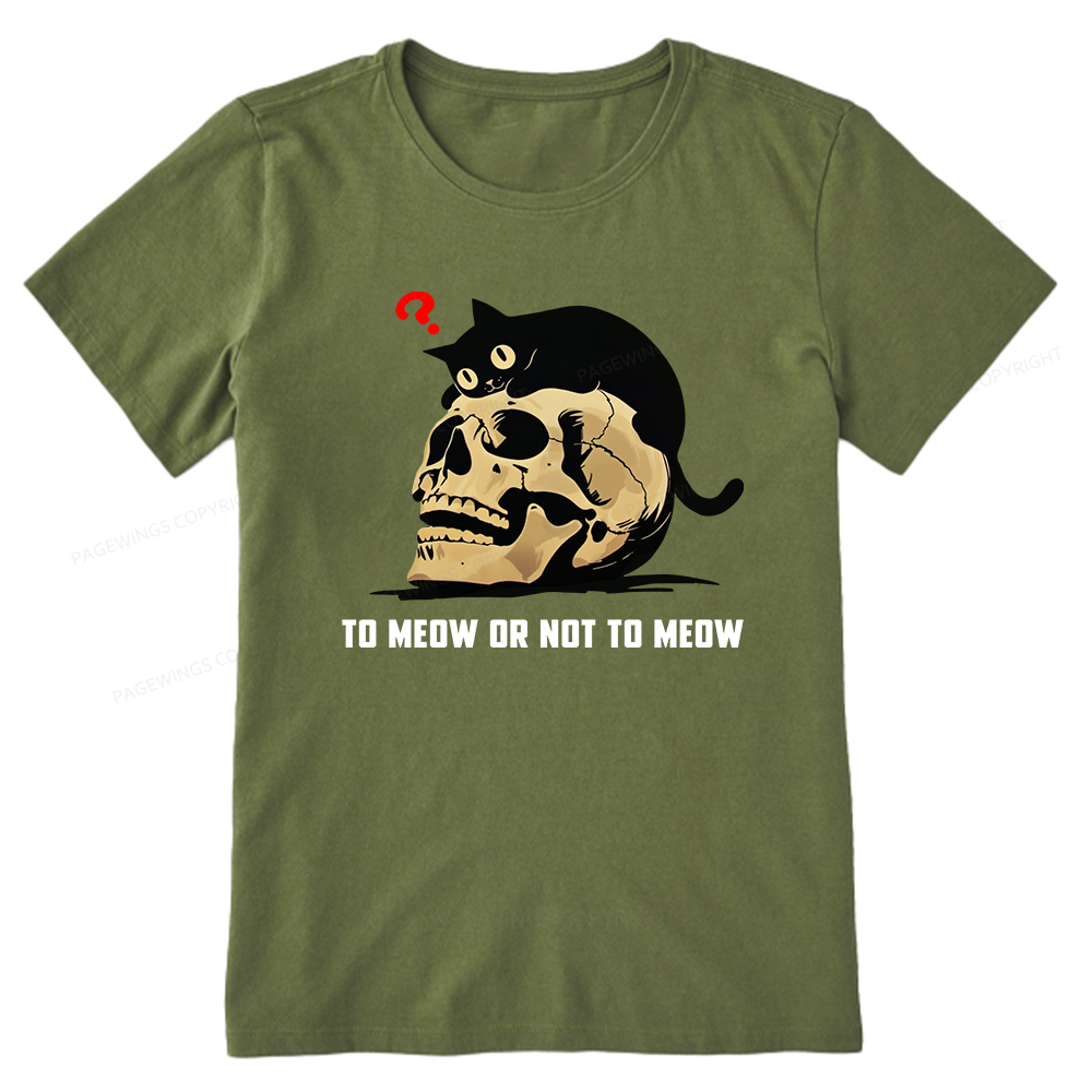 Pagewings To Meow Or Not To Meow Unisex Classic T-shirt