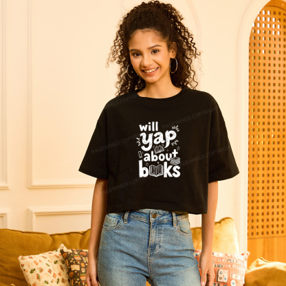 Pagewings Will Yap About Books Women Crop Tops