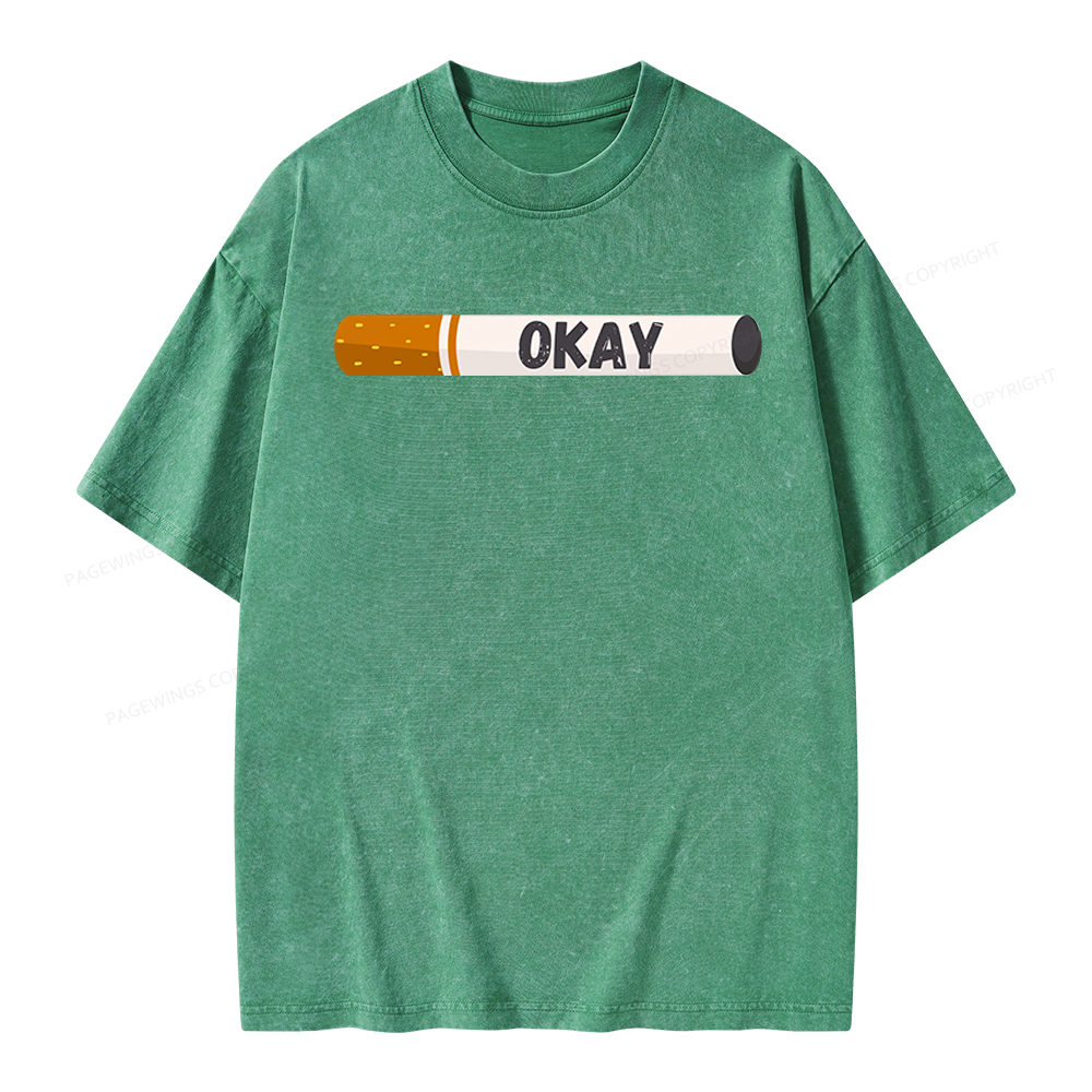 Pagewings Okay Unisex Washed T-shirt