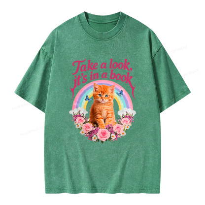 Pagewings Take A Look It's In A Book Unisex Washed T-shirt