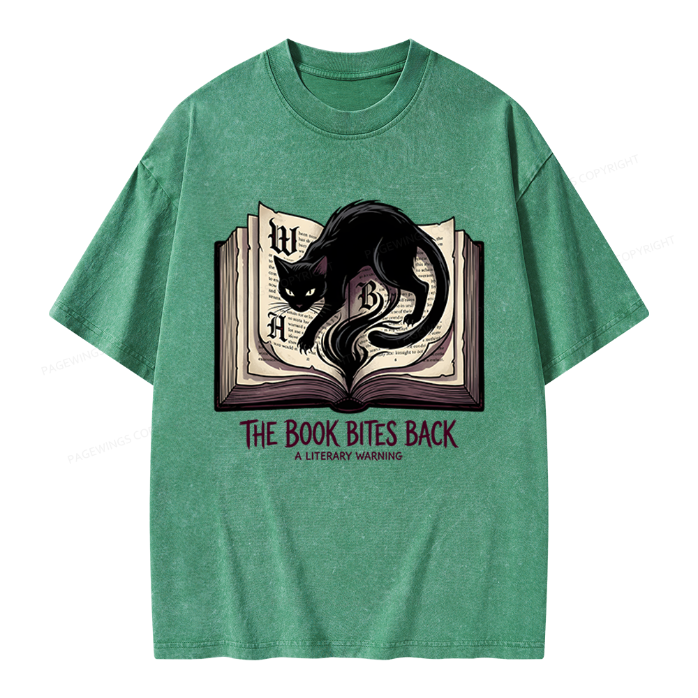 Pagewings The Book Bites Back Unisex Washed T-shirt