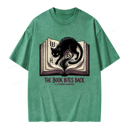 Pagewings The Book Bites Back Unisex Washed T-shirt