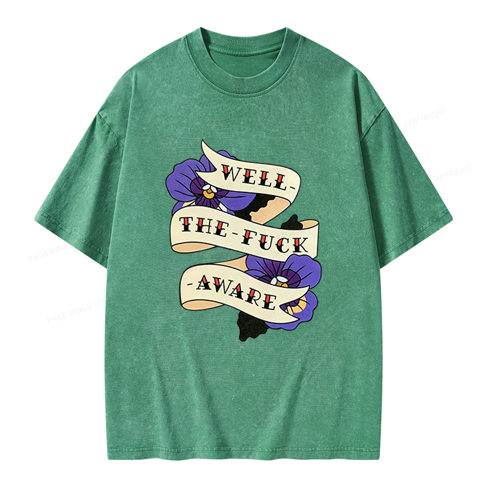 Pagewings Fantasy Books Lover Unisex Washed T-shirt