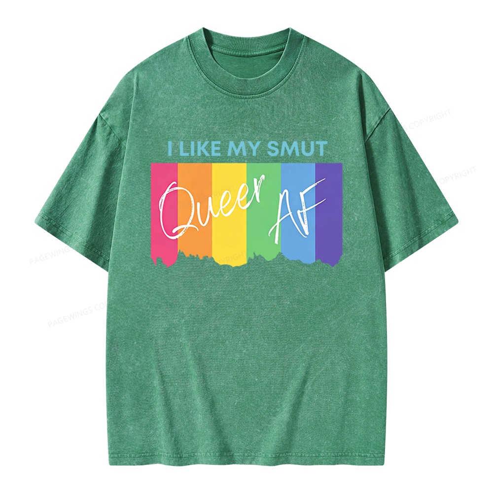 Pagewings Queer Smut Unisex Washed T-shirt