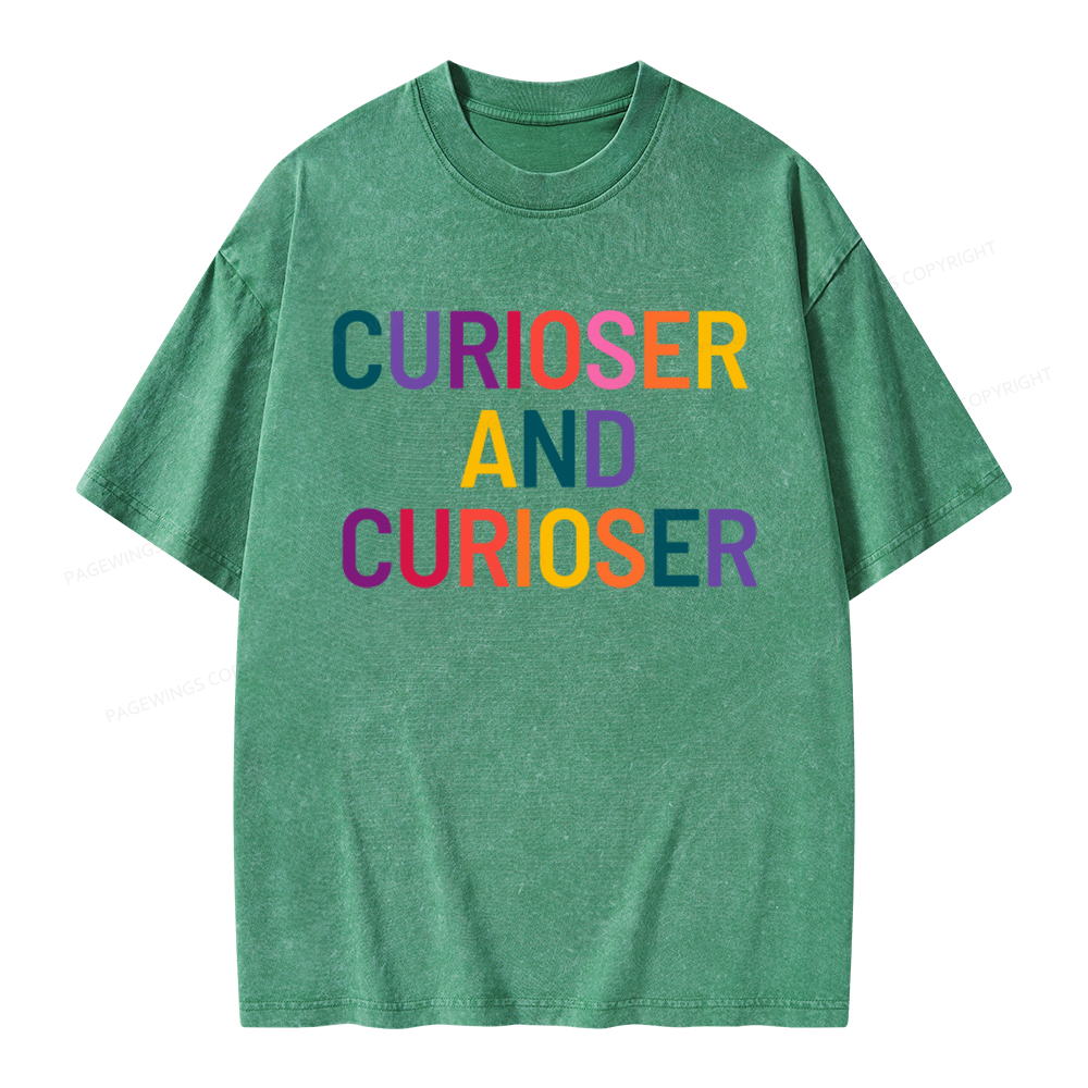 Pagewings Curioser Unisex Washed T-shirt