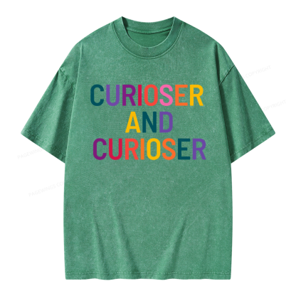 Pagewings Curioser Unisex Washed T-shirt