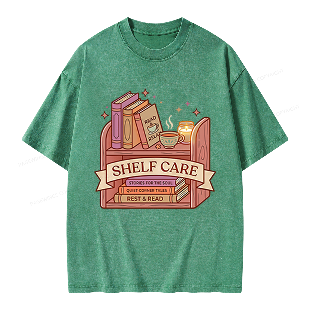 Pagewings Shelf Care Unisex Washed T-shirt