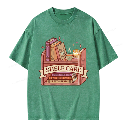 Pagewings Shelf Care Unisex Washed T-shirt