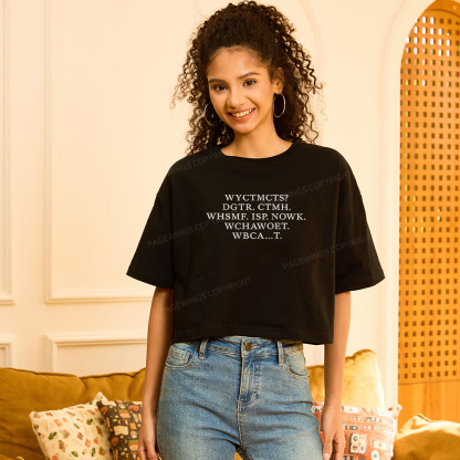 Pagewings I'm Coming to the Cottage Women Crop Tops