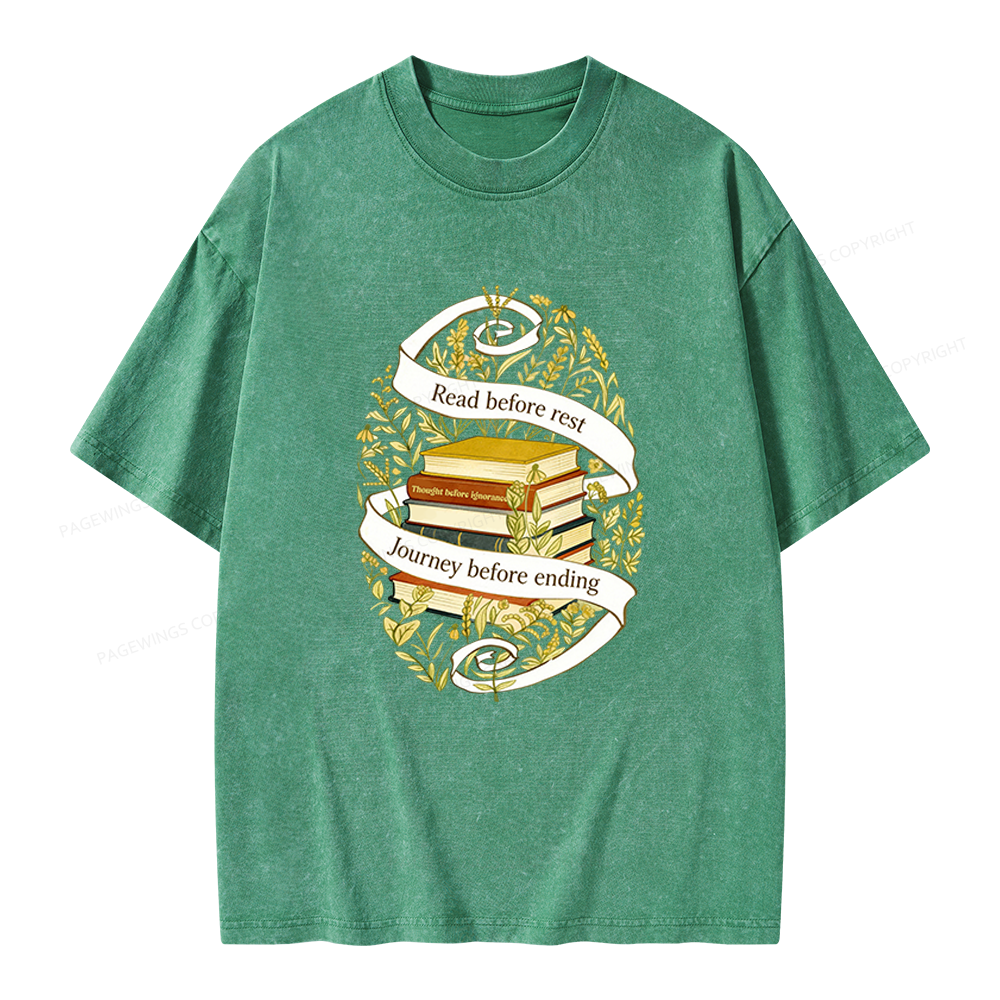 Pagewings Read Before Rest Unisex Washed T-shirt
