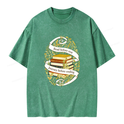 Pagewings Read Before Rest Unisex Washed T-shirt