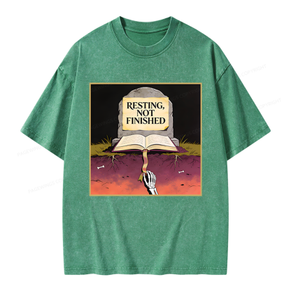 Pagewings Resting Not Finished Unisex Washed T-shirt