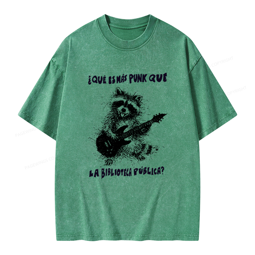 Pagewings What's More Punk Than The Public Library Unisex Washed T-shirt