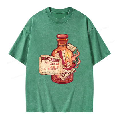 Pagewings One Spicy Chapter Nightly Unisex Washed T-shirt