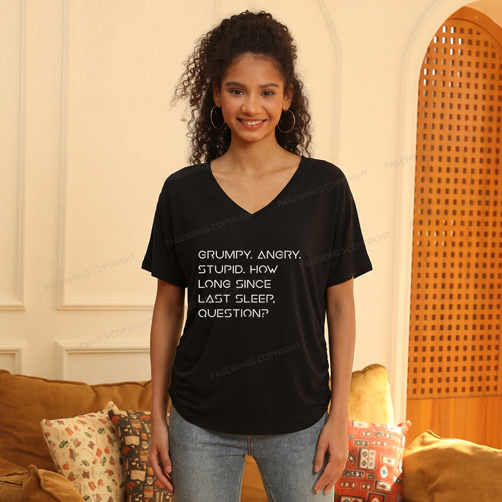 Pagewings Sci-Fi Soft Women's Modal V-neck T-shirt  