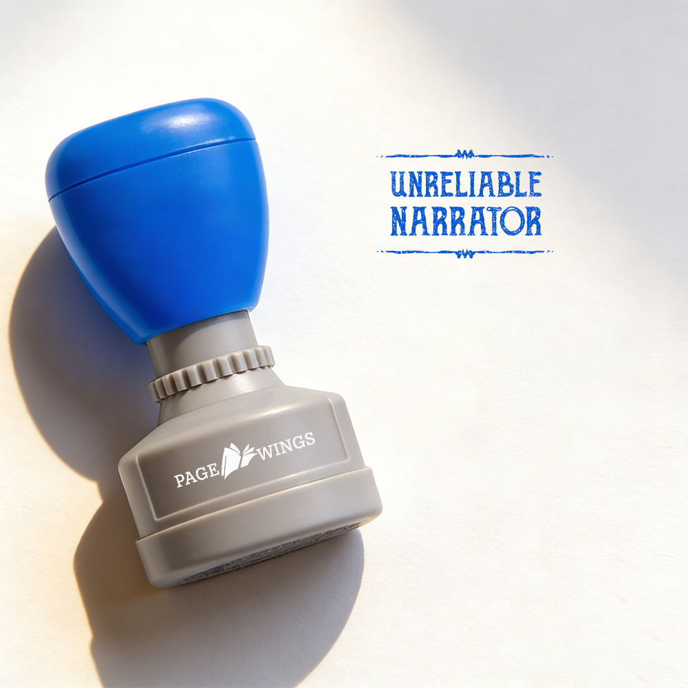 Pagewings Unreliable Narrator Stamp