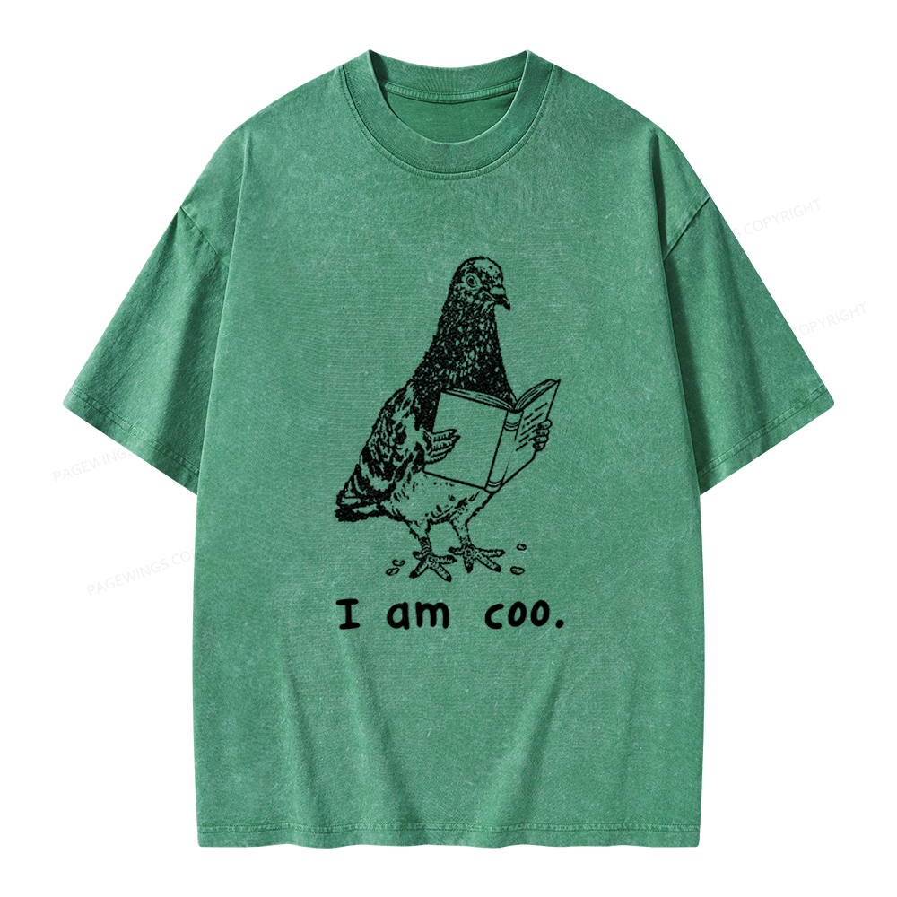 Pagewings I Am Coo Unisex Washed T-shirt