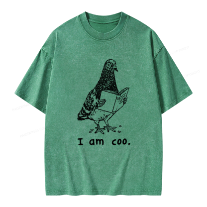 Pagewings I Am Coo Unisex Washed T-shirt