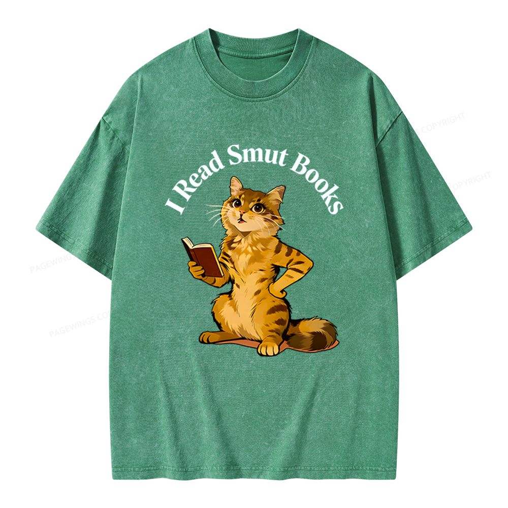 Pagewings I Read Smut Books Unisex Washed T-shirt