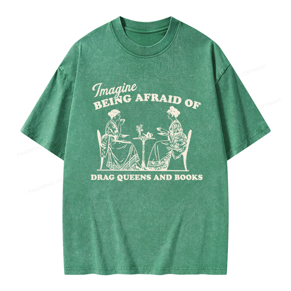 Pagewings Drag Queens Unisex Washed T-shirt