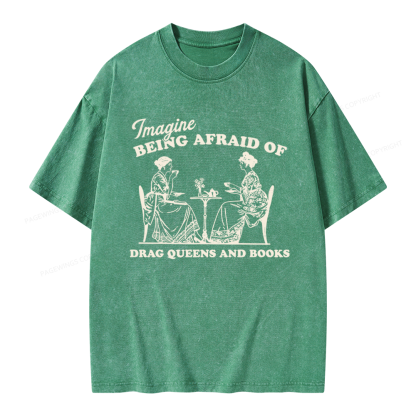 Pagewings Drag Queens Unisex Washed T-shirt
