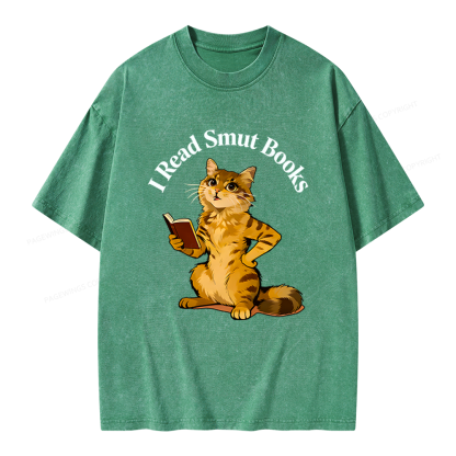 Pagewings I Read Smut Books Unisex Washed T-shirt
