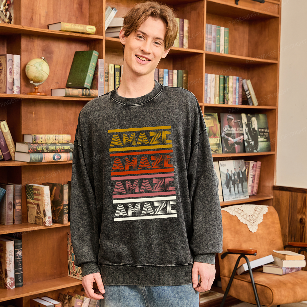 Pagewings Science Fiction Lover Unisex Washed Sweatshirt