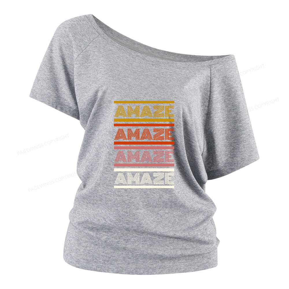 Pagewings Science Fiction Lover Women Off Shoulder T-shirts