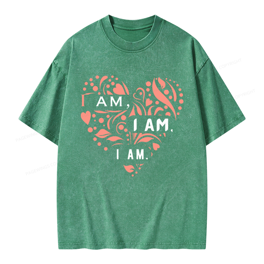 Pagewings I Am Unisex Washed T-shirt