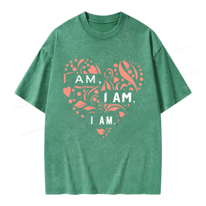 Pagewings I Am Unisex Washed T-shirt