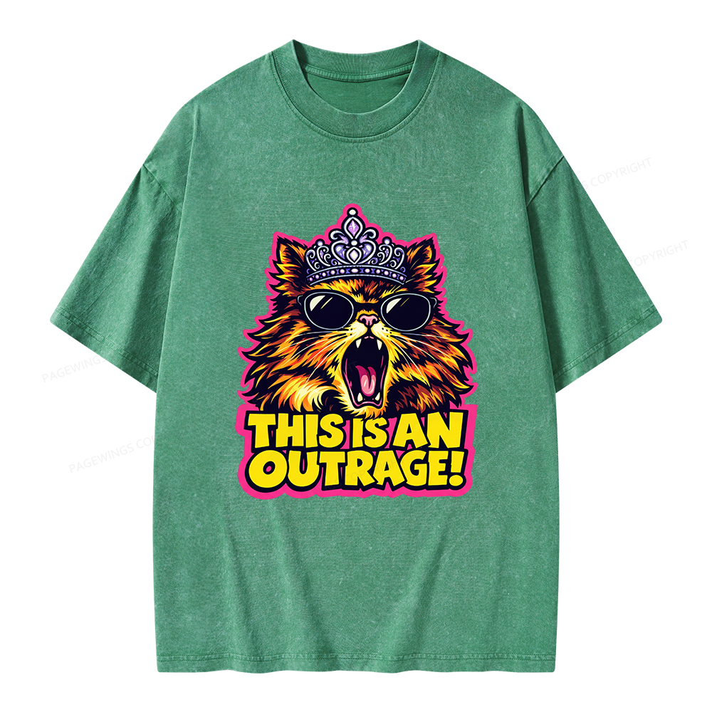 Pagewings This Is An Outrage Unisex Washed T-shirt