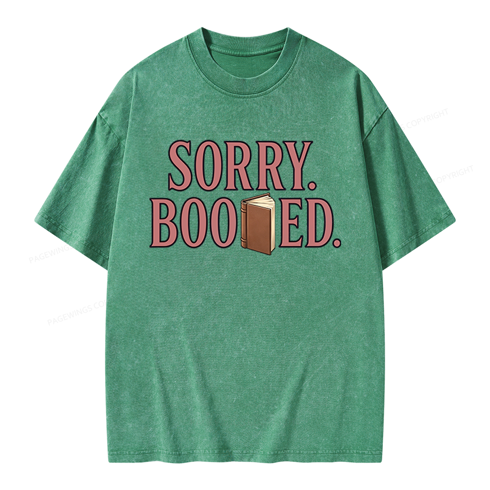 Pagewings Sorry Booked Unisex Washed T-shirt