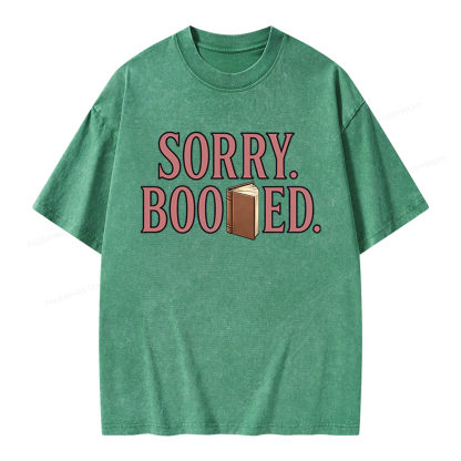 Pagewings Sorry Booked Unisex Washed T-shirt