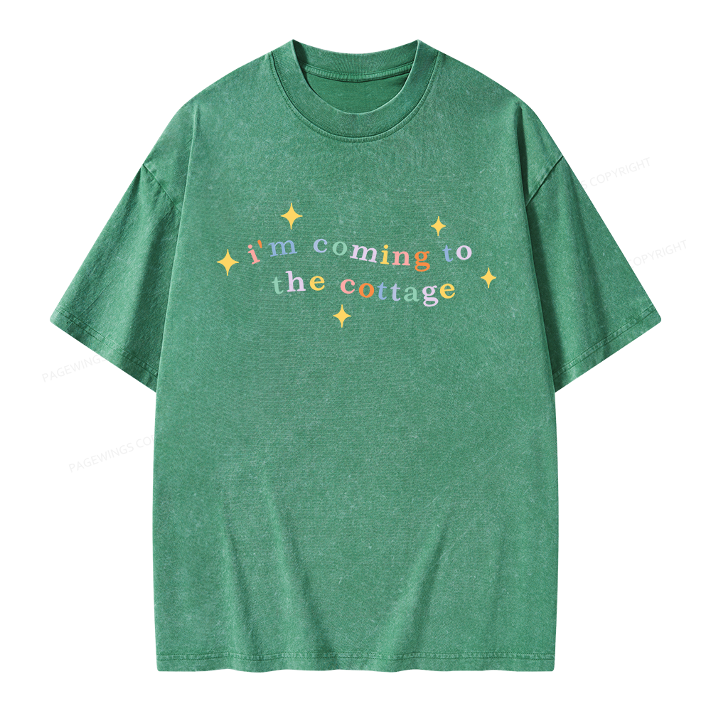 Pagewings I'm Coming To The Cottage Unisex Washed T-shirt
