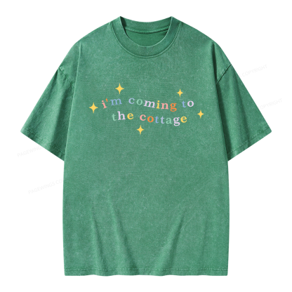 Pagewings I'm Coming To The Cottage Unisex Washed T-shirt
