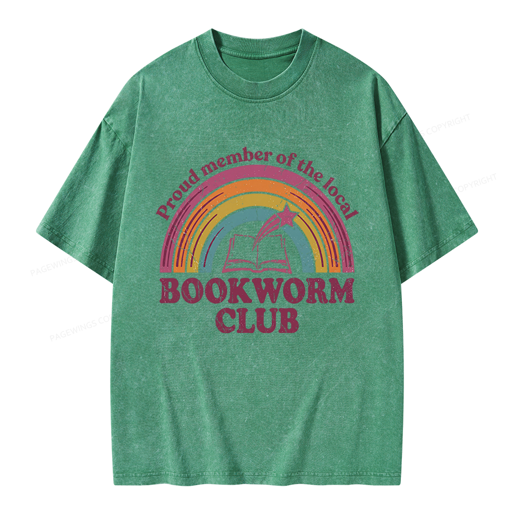 Pagewings Bookworm Club Unisex Washed T-shirt