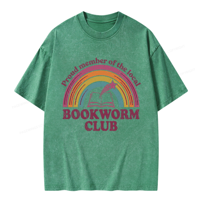 Pagewings Bookworm Club Unisex Washed T-shirt