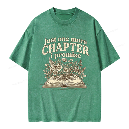 Pagewings Just One More Chapter I Promise Unisex Washed T-shirt