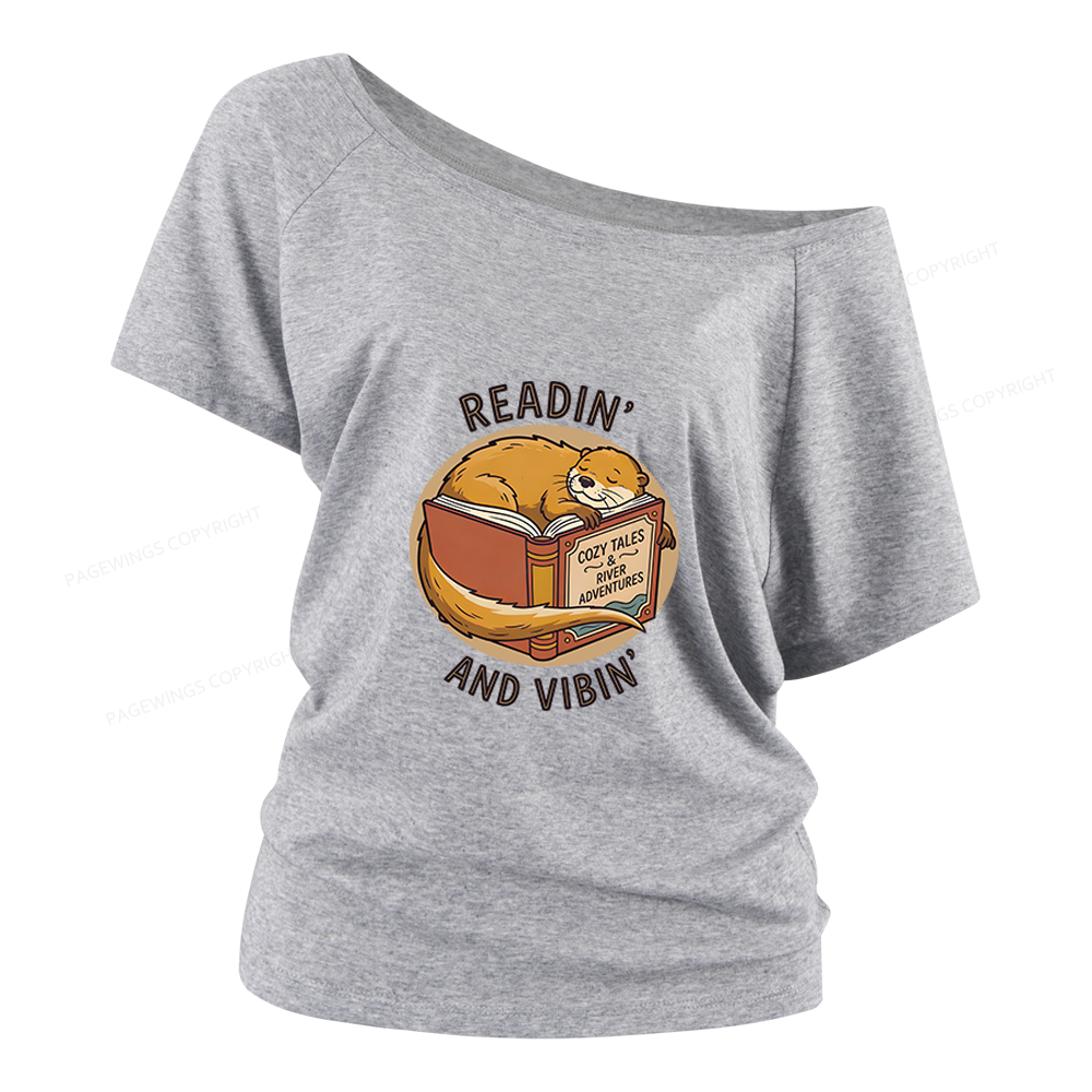 Pagewings Readin' And Vibin' Women Off Shoulder T-shirts