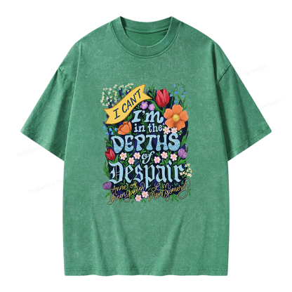 Pagewings Depths Of Despair Unisex Washed T-shirt