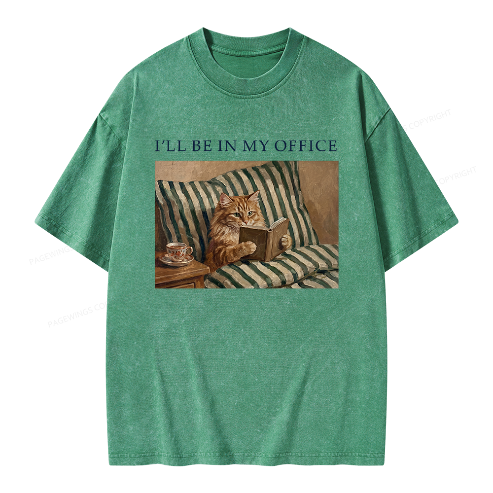 Pagewings Funny Book Lover Unisex Washed T-shirt