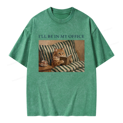 Pagewings Funny Book Lover Unisex Washed T-shirt