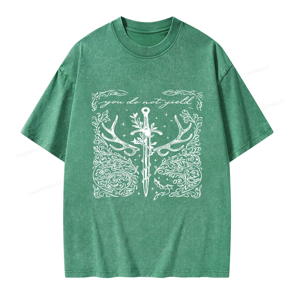 Pagewings You Do Not Yield Unisex Washed T-shirt