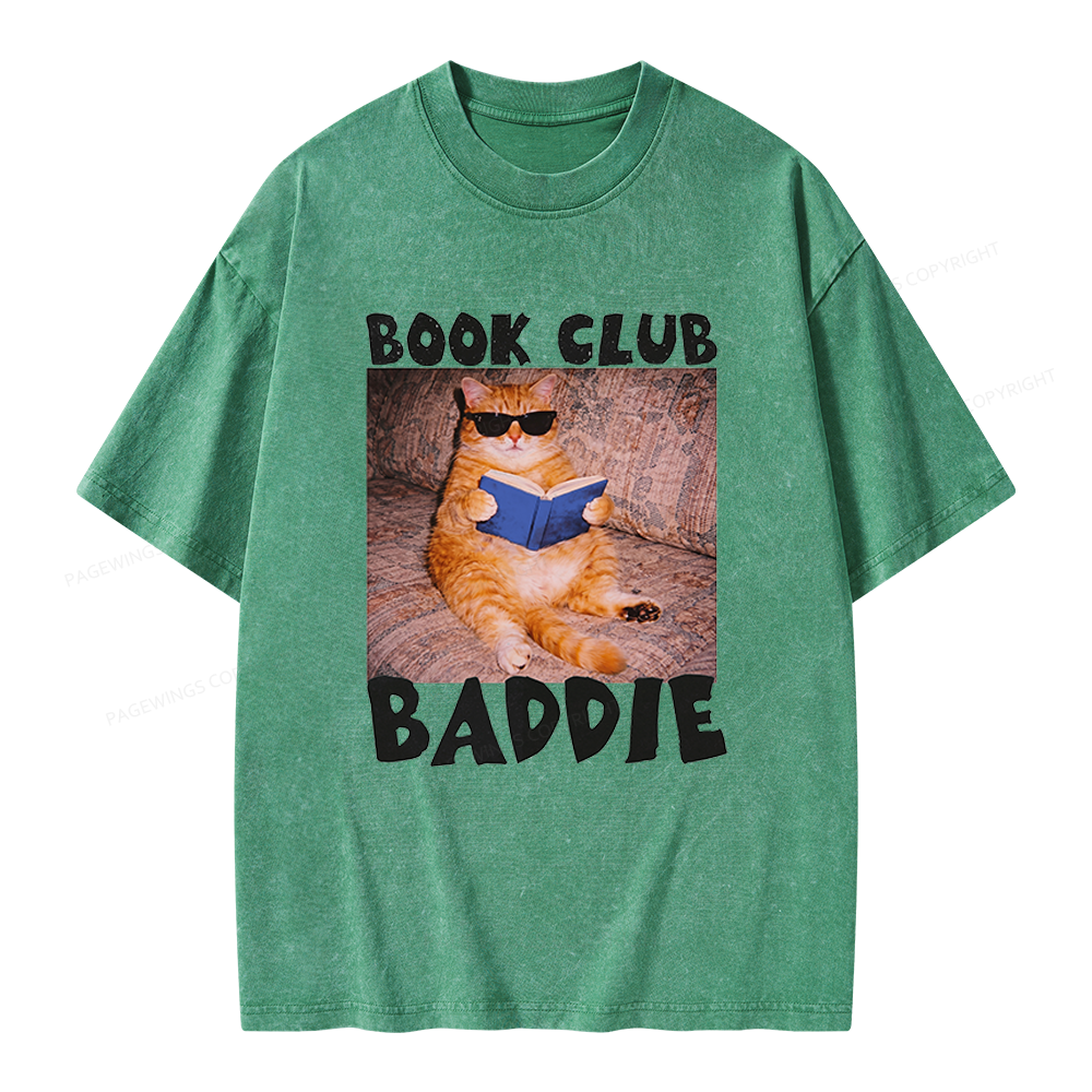 Pagewings Book Club Baddie Unisex Washed T-shirt