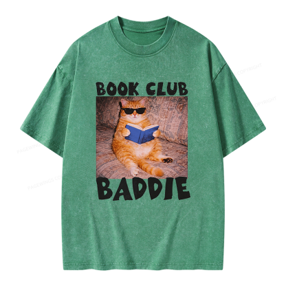 Pagewings Book Club Baddie Unisex Washed T-shirt