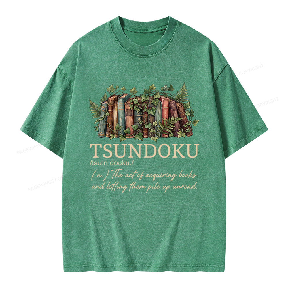 Pagewings Tsundoku Unisex Washed T-shirt