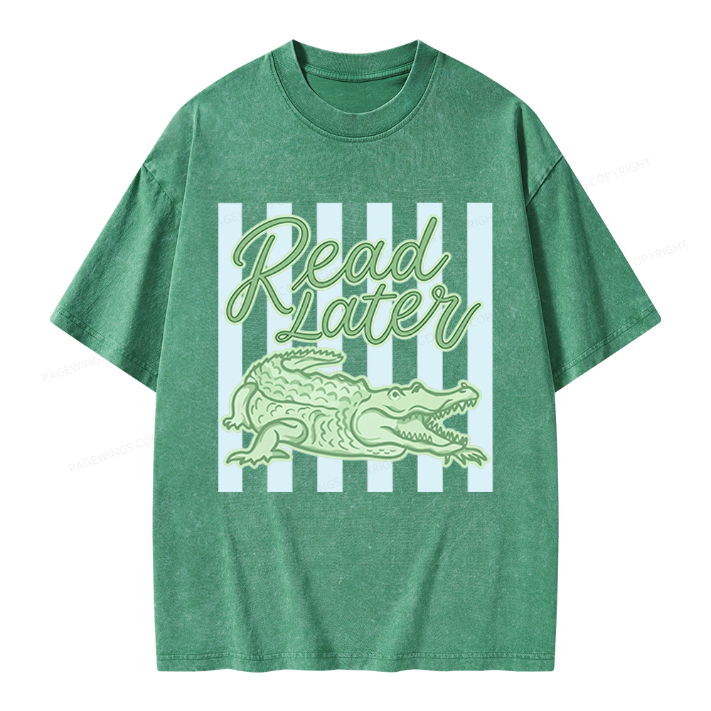 Pagewings Read Later Unisex Washed T-shirt