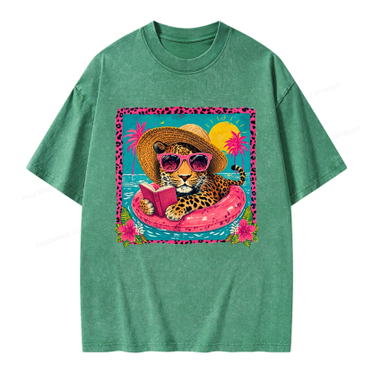 Pagewings Summer Reading Unisex Washed T-shirt