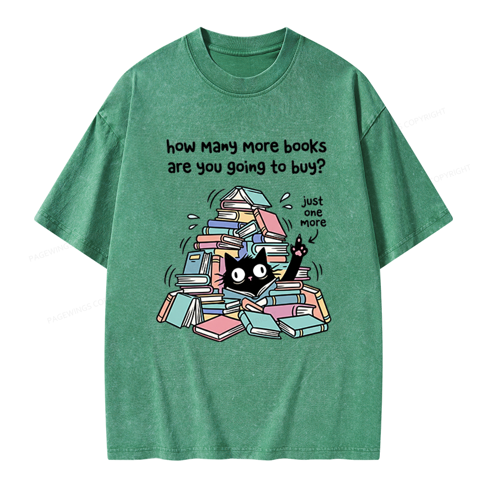 Pagewings Just One More Book Unisex Washed T-shirt