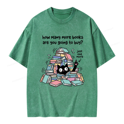 Pagewings Just One More Book Unisex Washed T-shirt